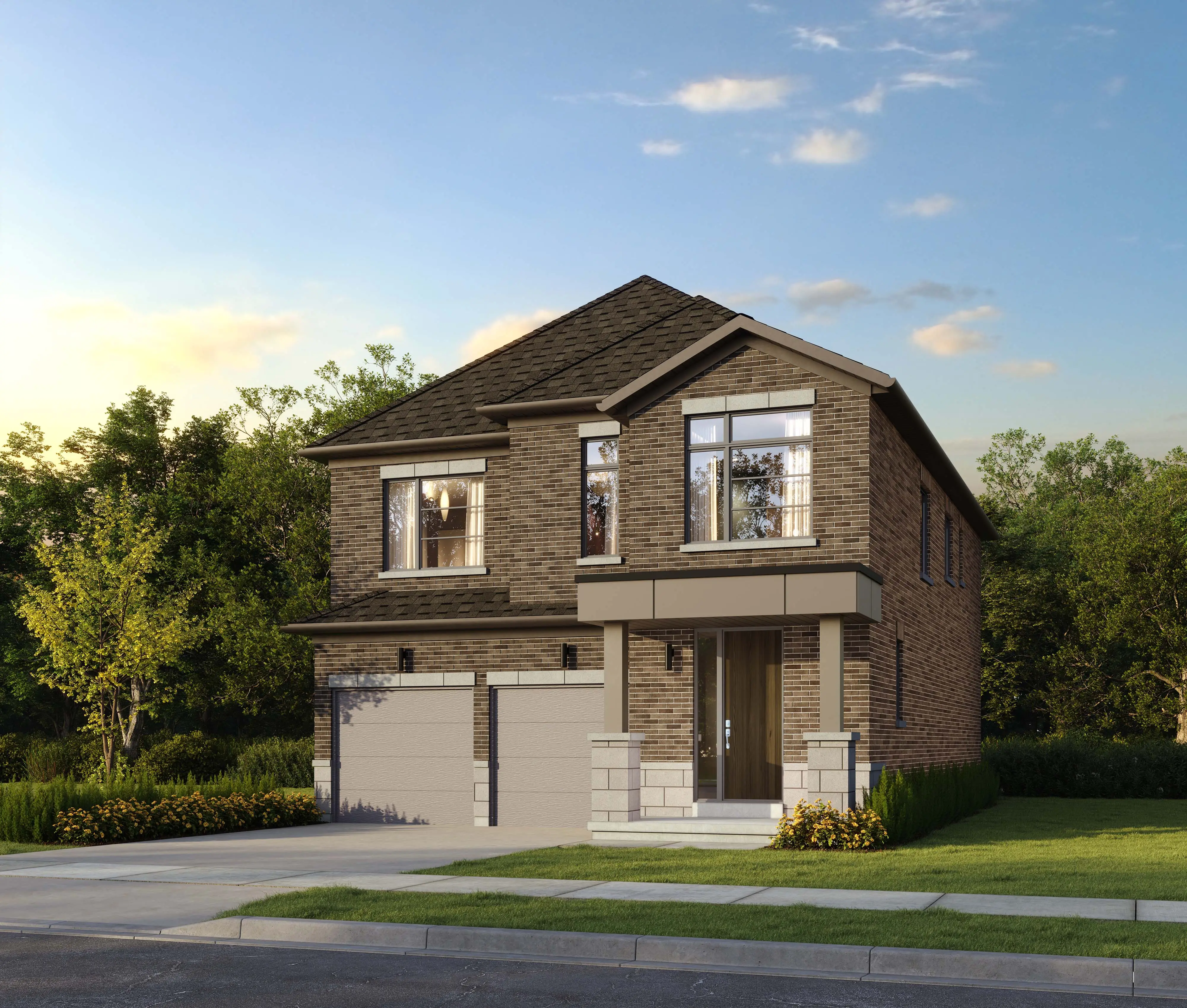 Aster model elevation — 36' Freehold Detached, Wildfield Village