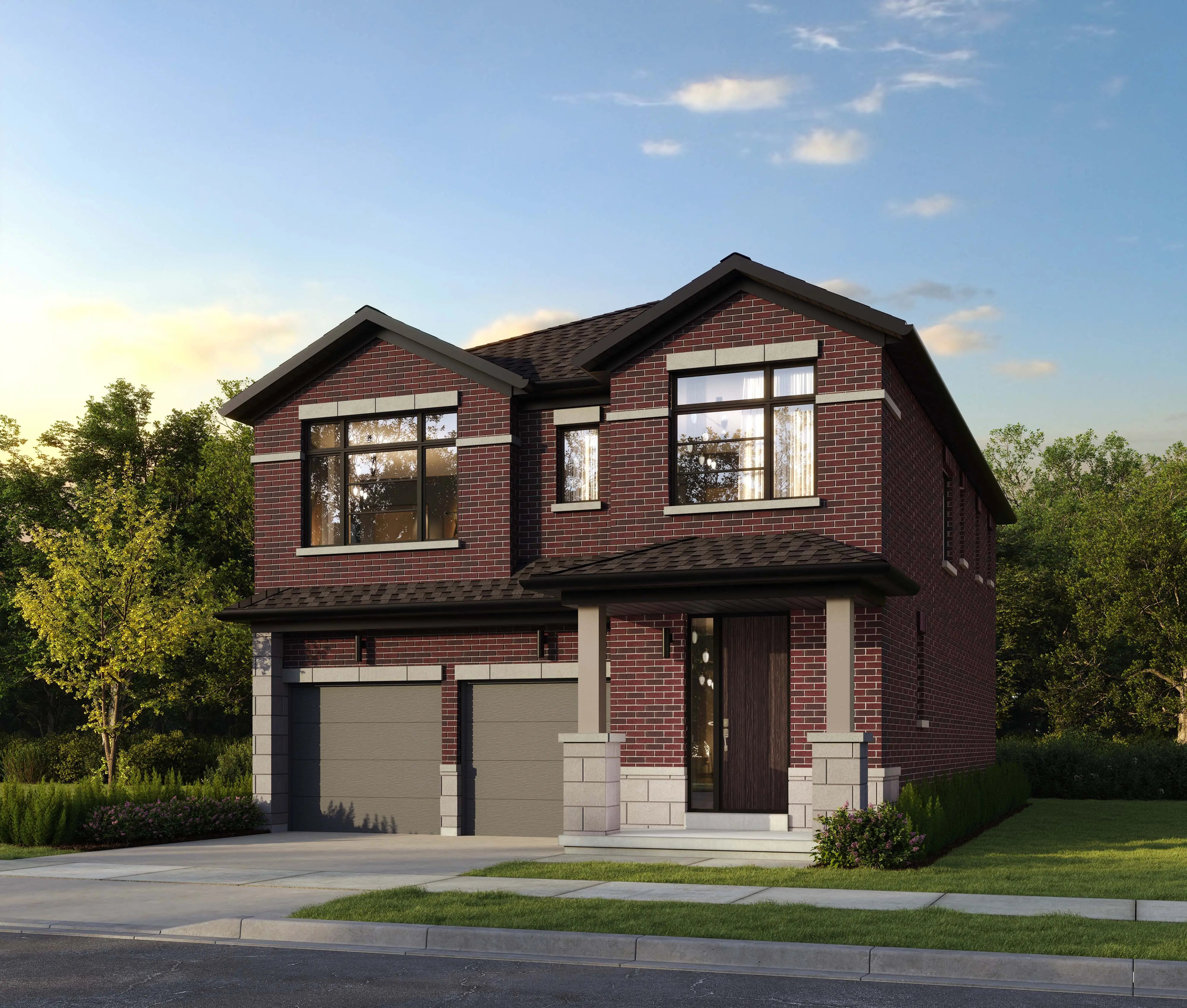 Rendering of the Bracken, a 36-foot detached home at Wildfield Village by Solmar