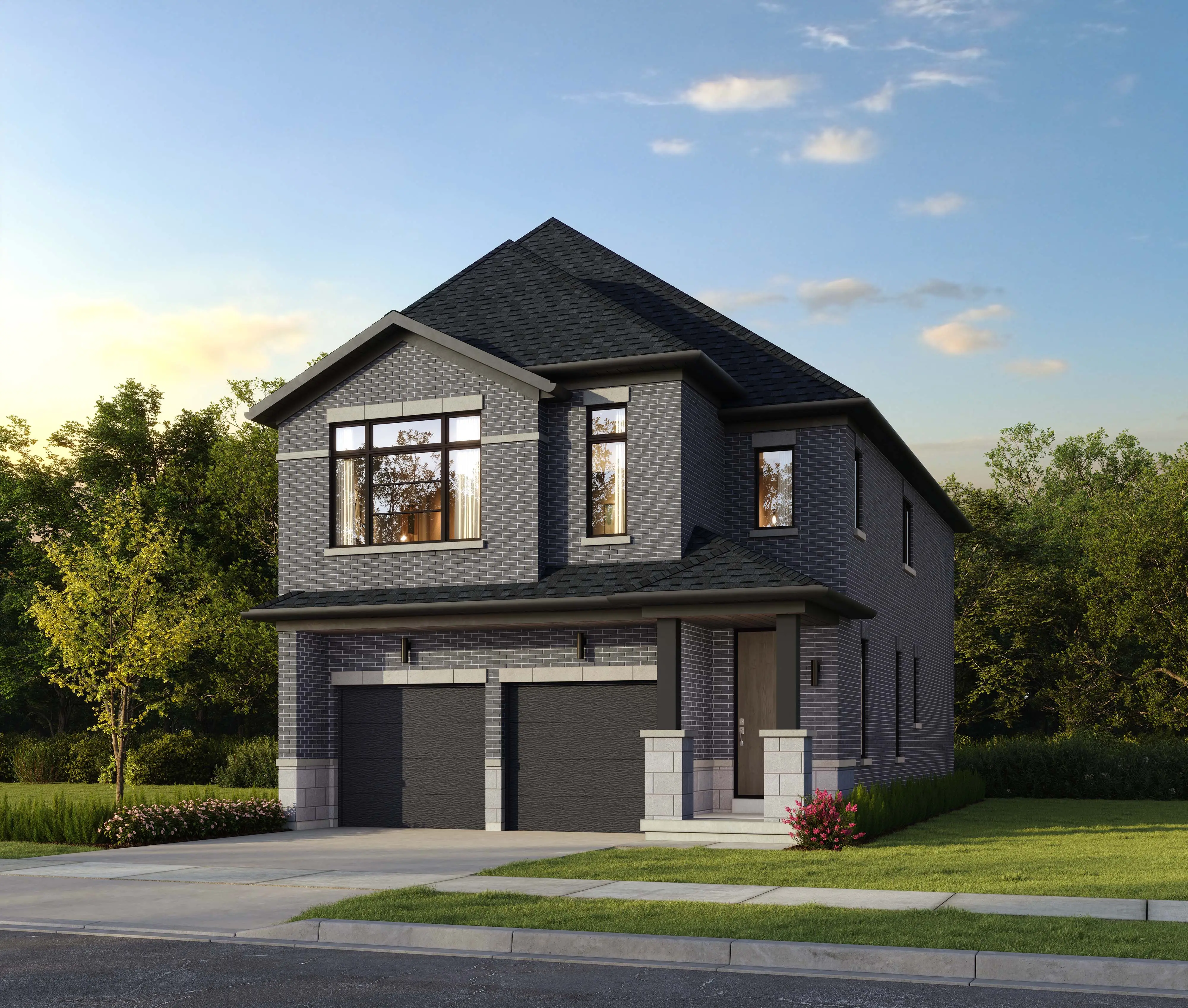 Clover model elevation — 32' Freehold Detached, Wildfield Village