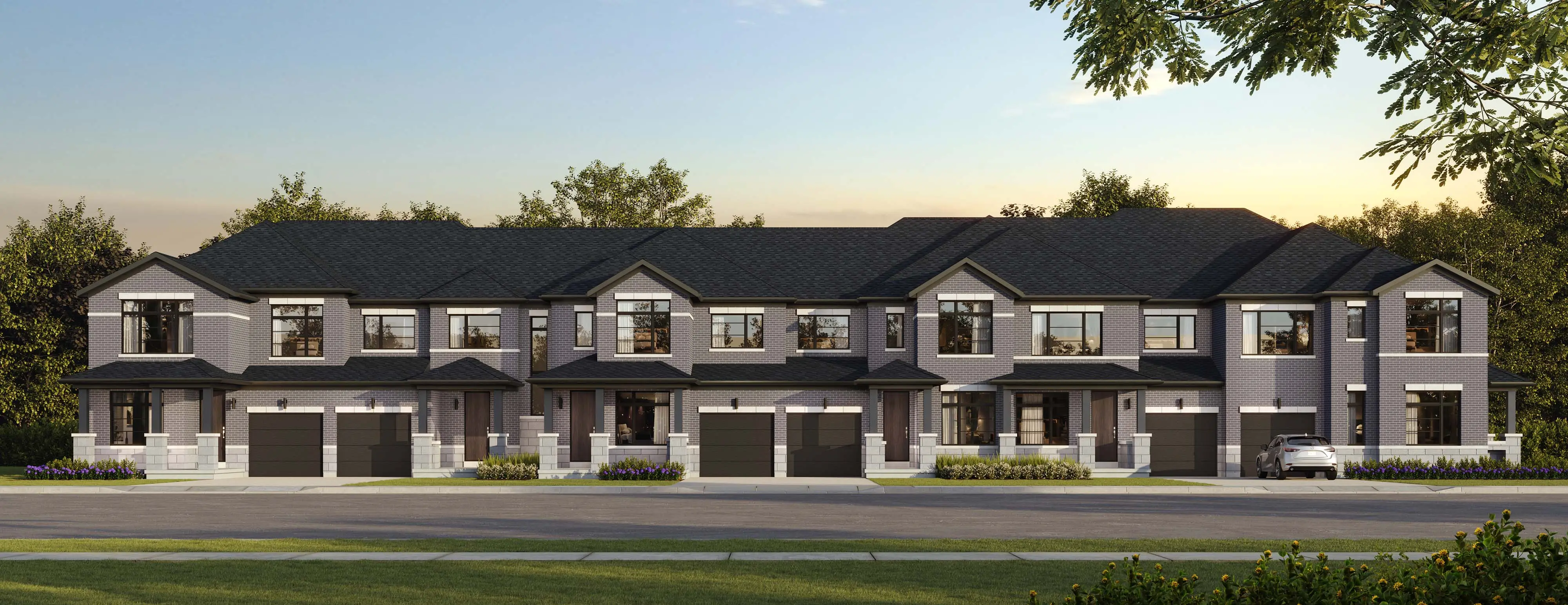 Alder model elevation — 25' Freehold Townhomes, Wildfield Village