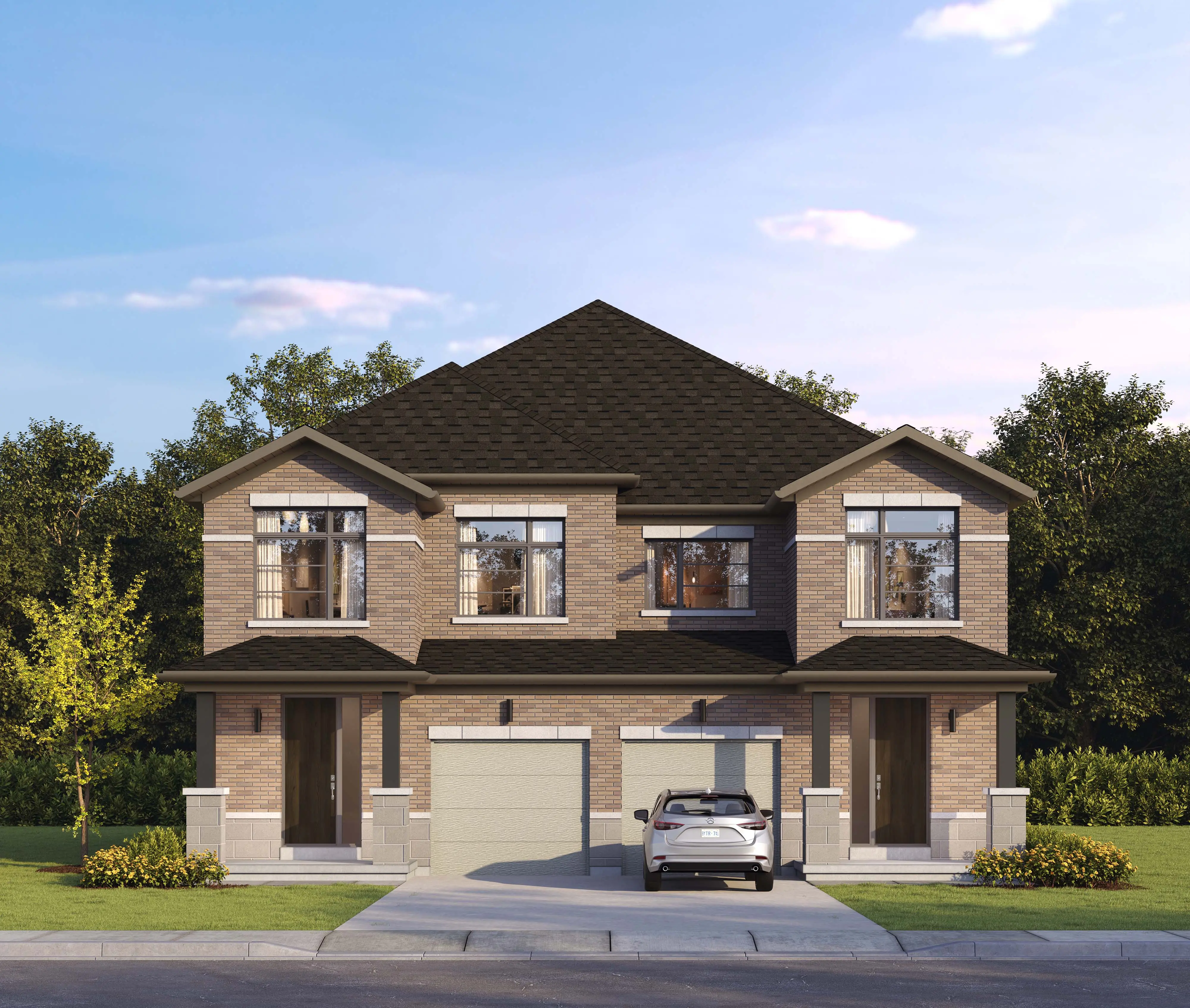 Willow model elevation — 25' Freehold Semi-Detached, Wildfield Village